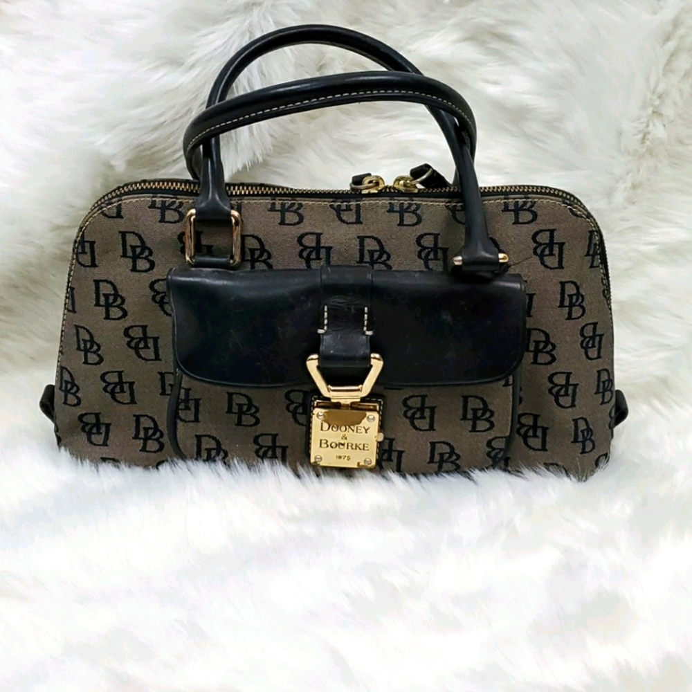 Dooney Bourke purse bag canvas leather